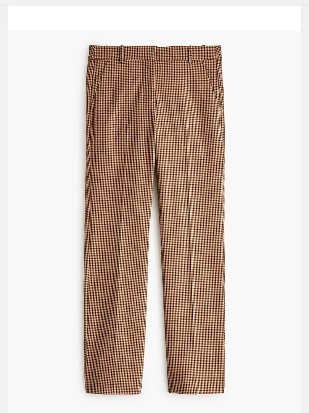 J. Crew Houndstooth Straight-Leg Pants in Brown and Black